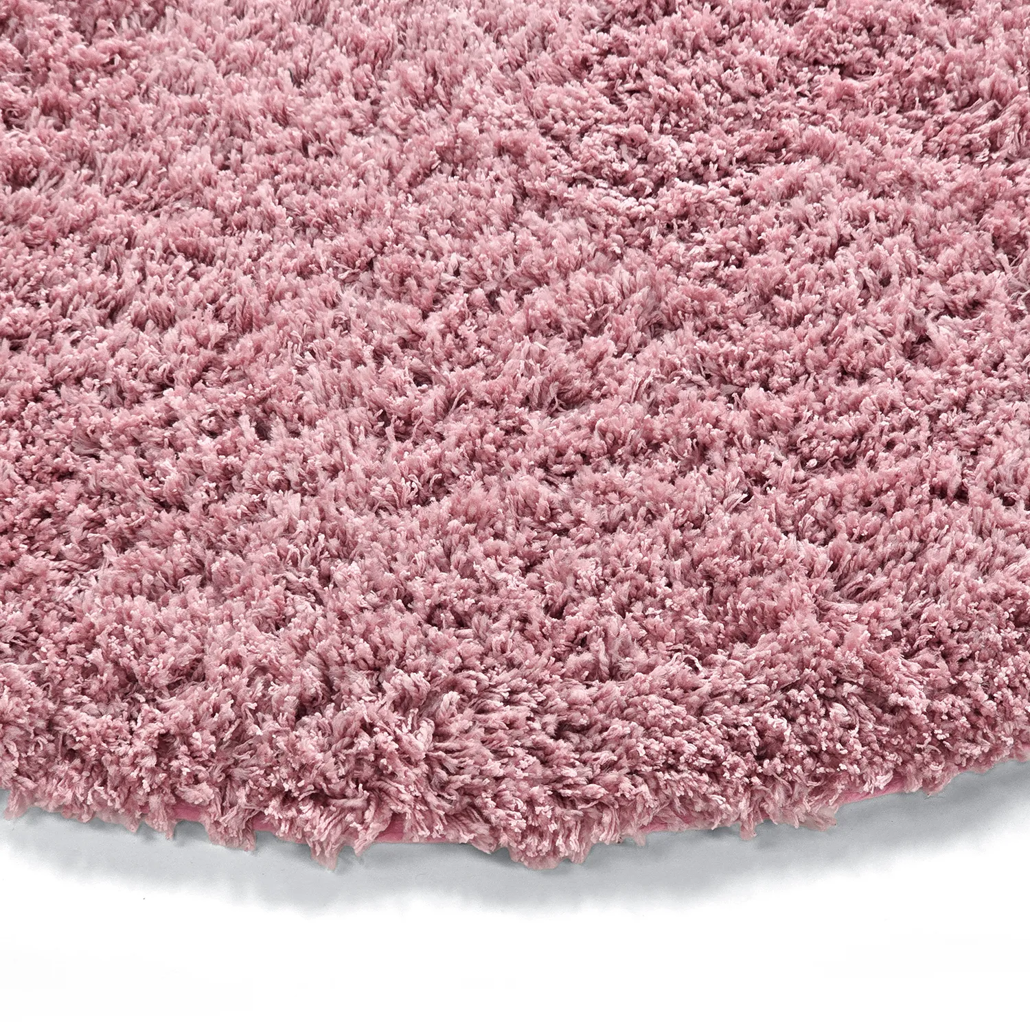 Tappeto rotondo - Combarro Solid Cotton Shaggy (rosa chiaro)