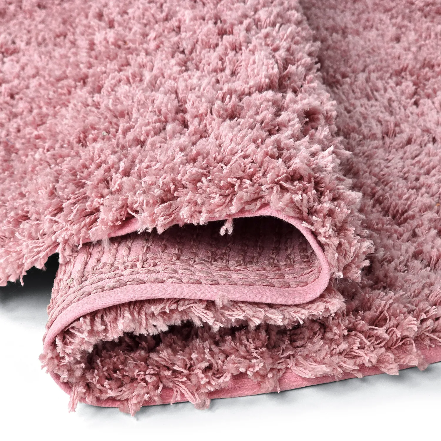 Tappeto rotondo - Combarro Solid Cotton Shaggy (rosa chiaro)