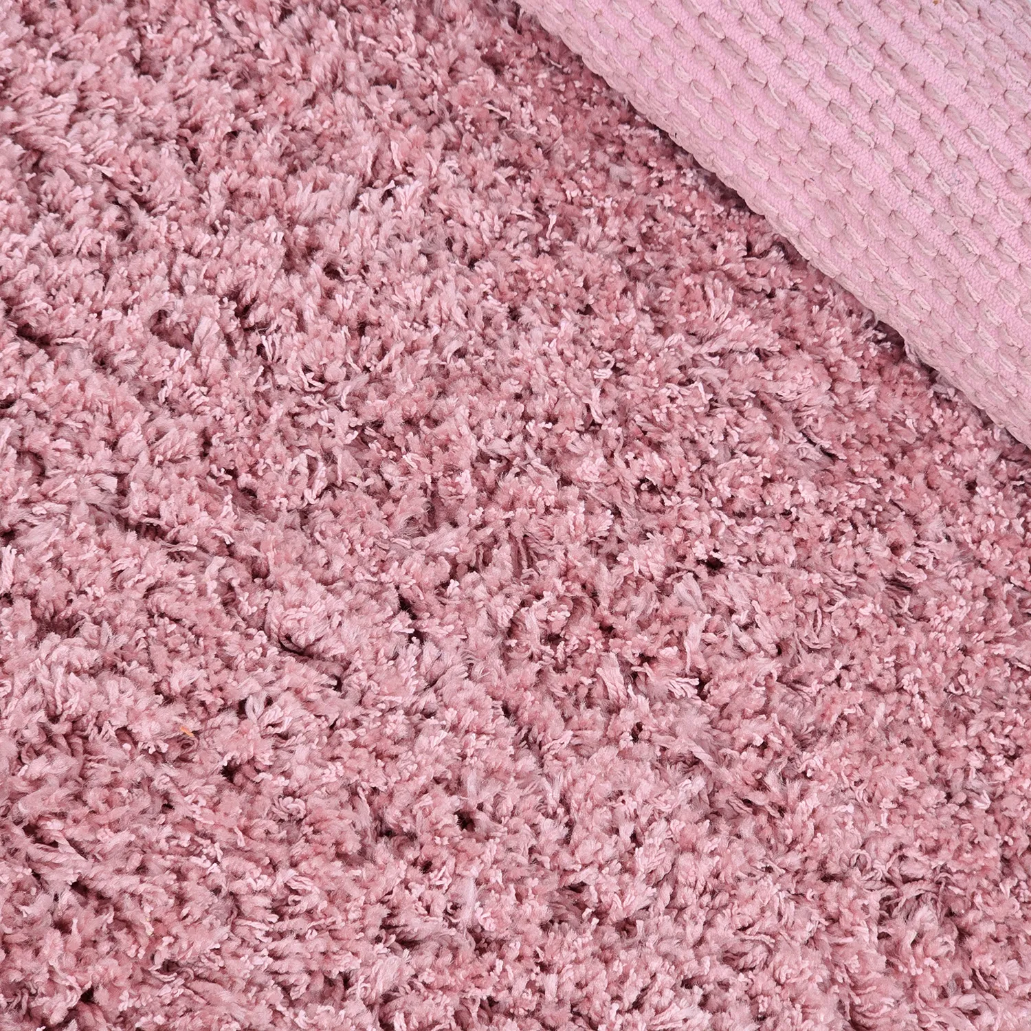 Tappeto rotondo - Combarro Solid Cotton Shaggy (rosa chiaro)