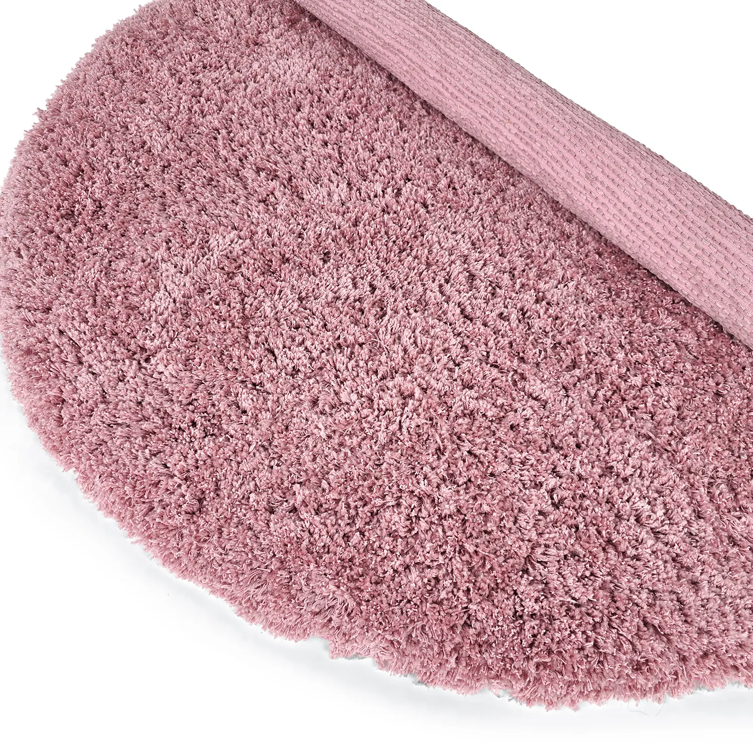 Tappeto rotondo - Combarro Solid Cotton Shaggy (rosa chiaro)