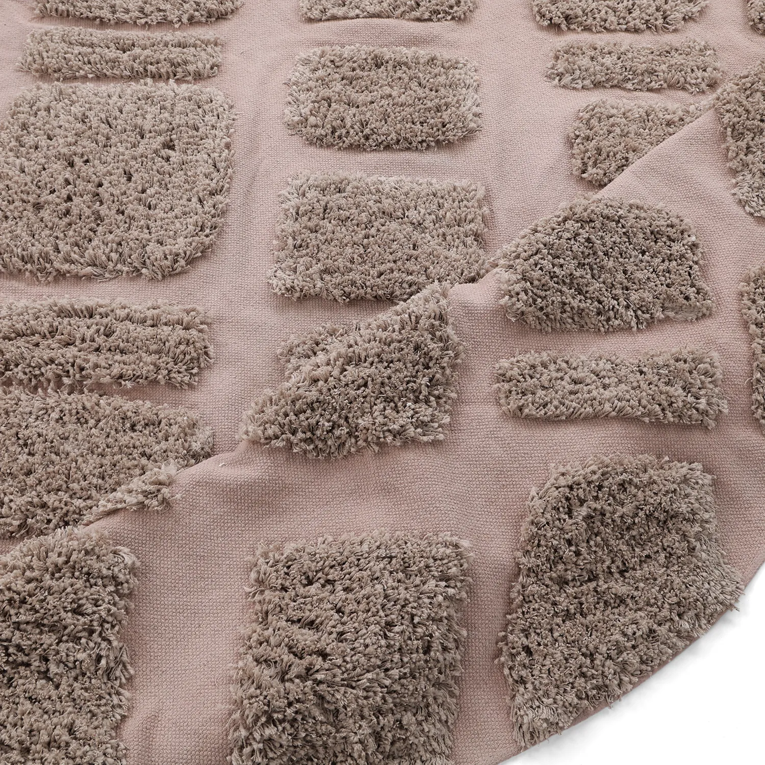 Tappeto rotondo - Otranto Natural Cotton Shaggy (taupe)
