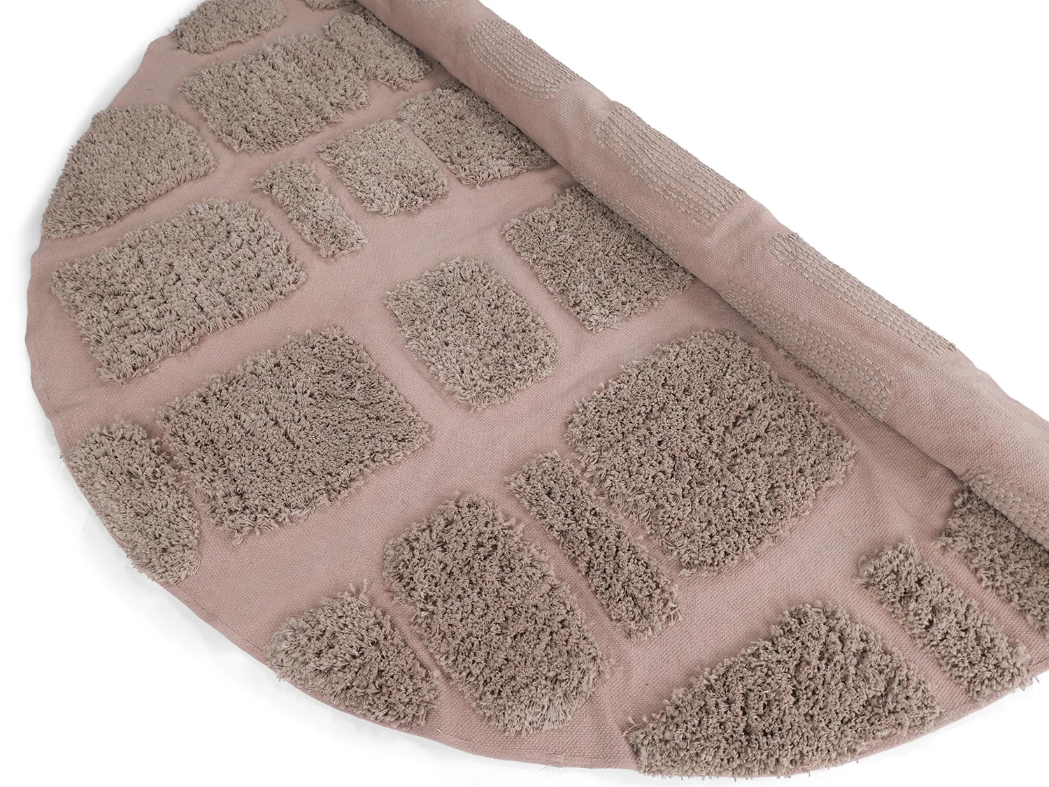 Tappeto rotondo - Otranto Natural Cotton Shaggy (taupe)