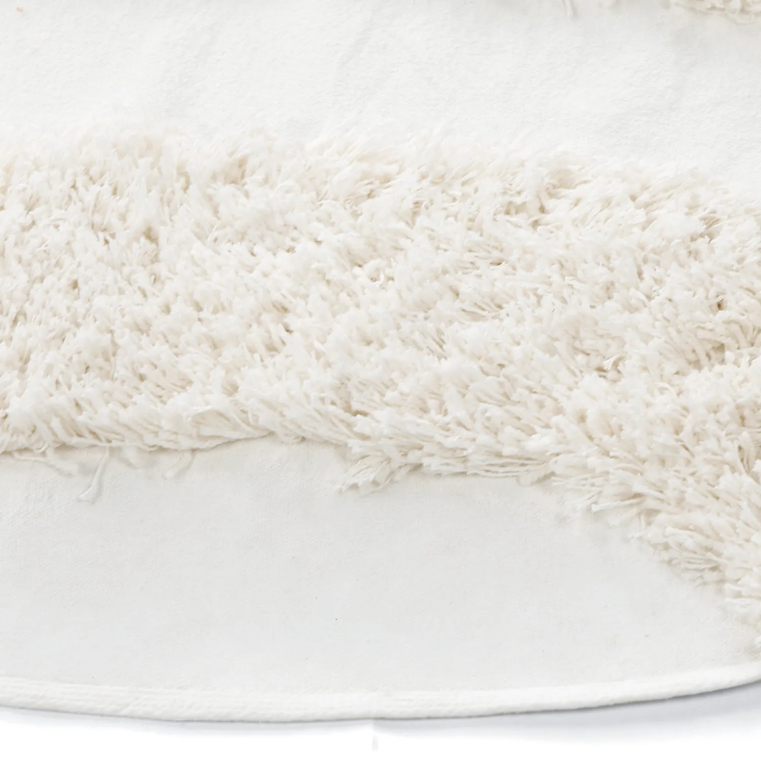 Tappeto rotondo - Sivota Natural Cotton Shaggy (bianco)