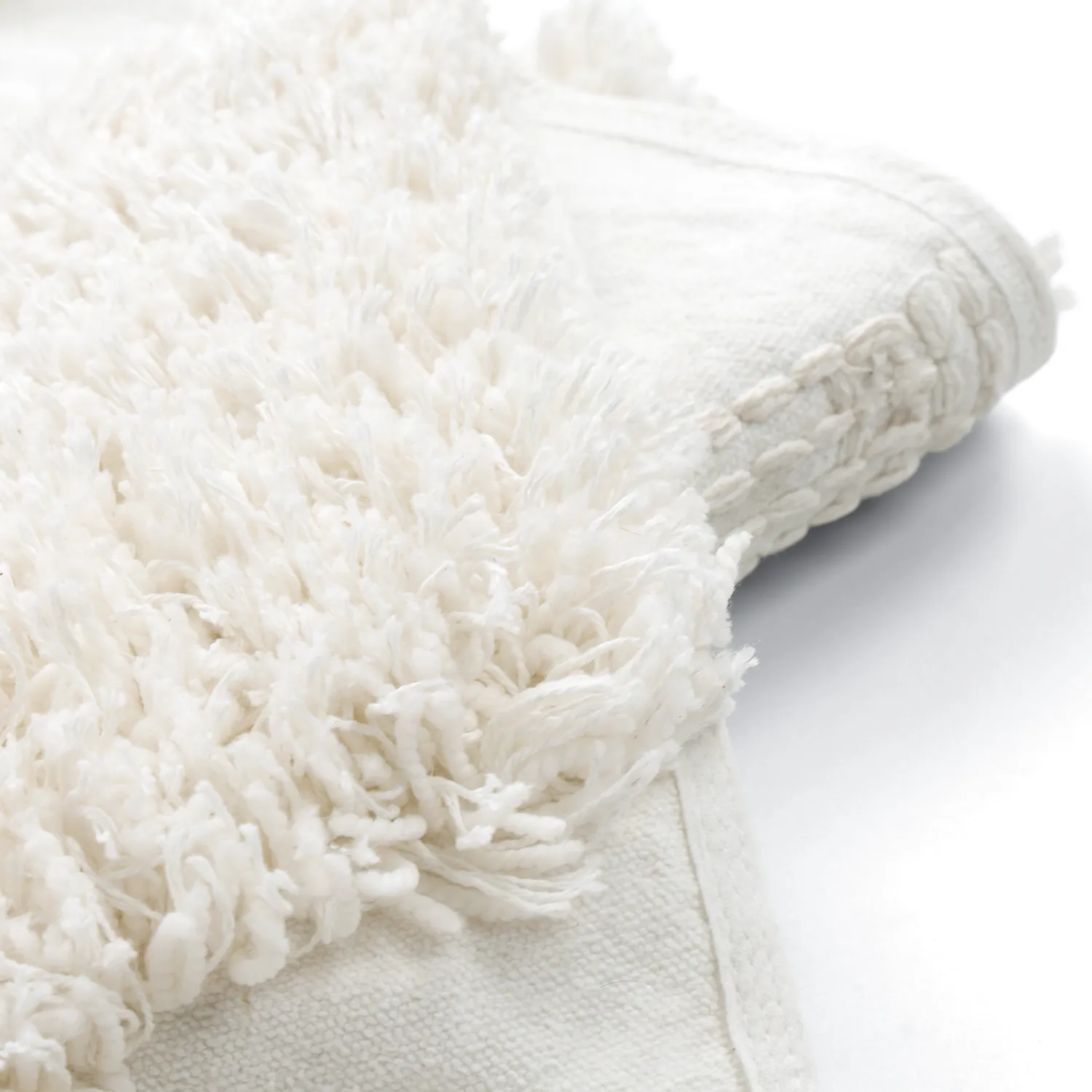 Tappeto rotondo - Sivota Natural Cotton Shaggy (bianco)