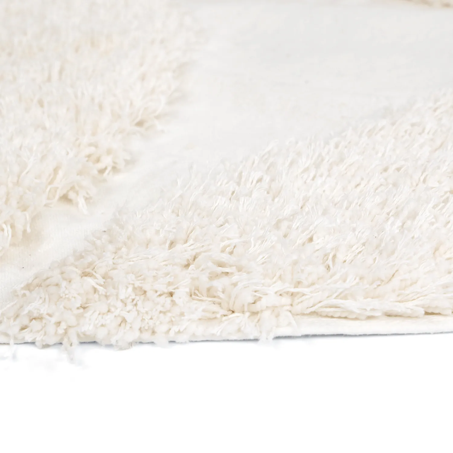 Tappeto rotondo - Sivota Natural Cotton Shaggy (bianco)