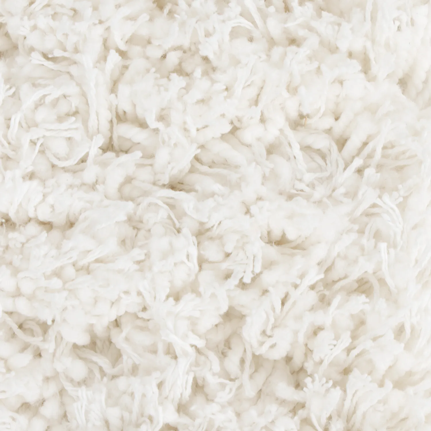 Tappeto rotondo - Sivota Natural Cotton Shaggy (bianco)