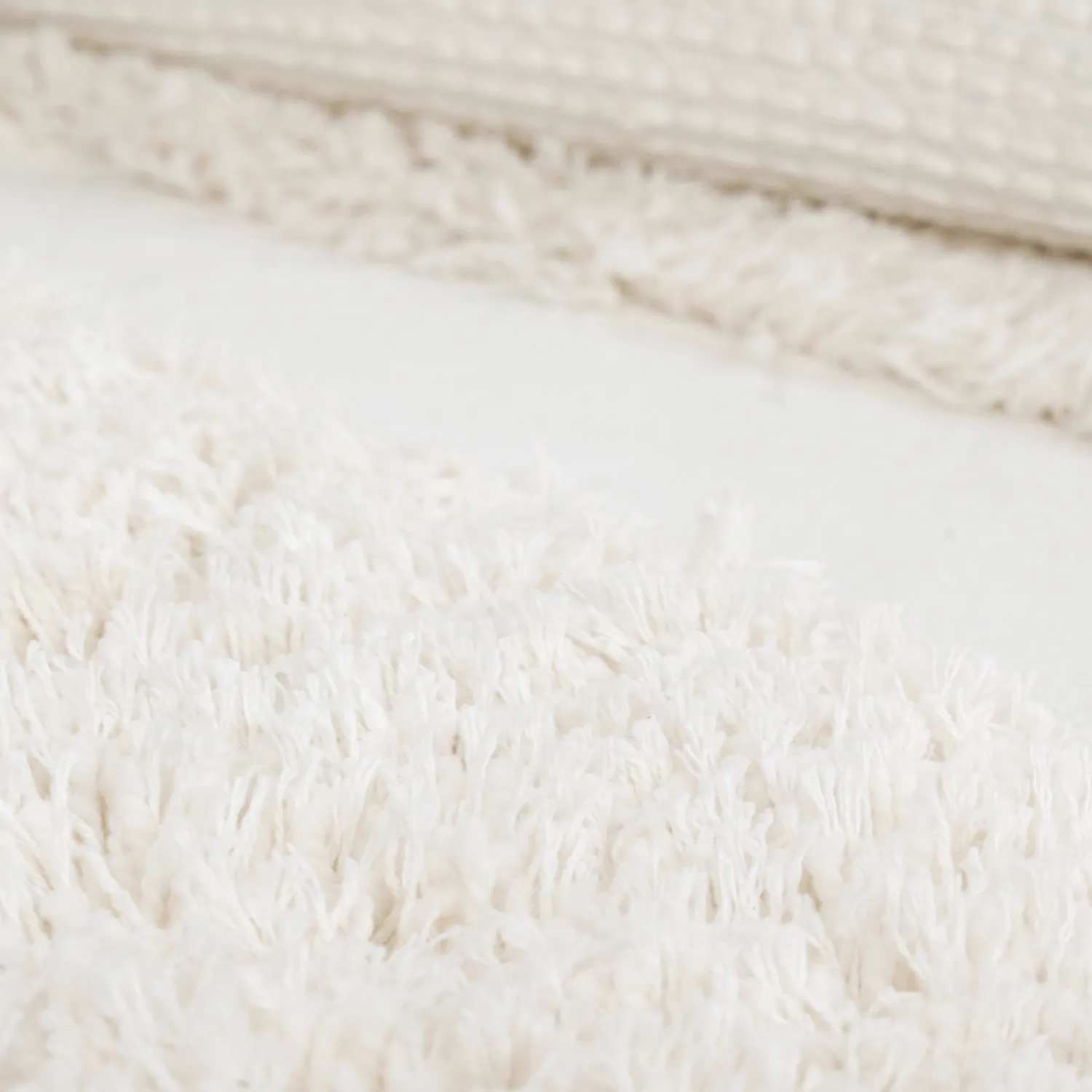 Tappeto rotondo - Sivota Natural Cotton Shaggy (bianco)