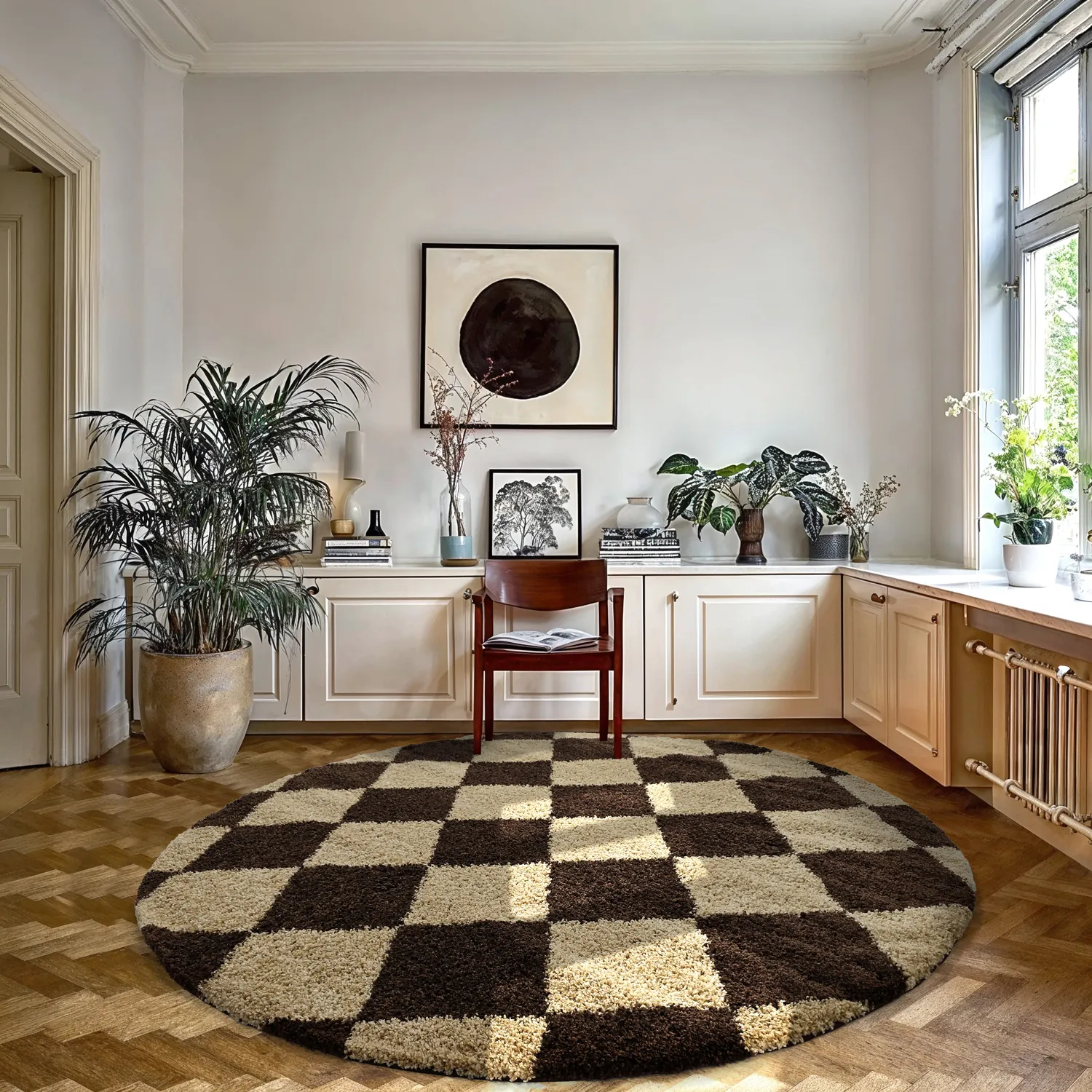 Tappeti rotondi - Albi (marrone/beige)