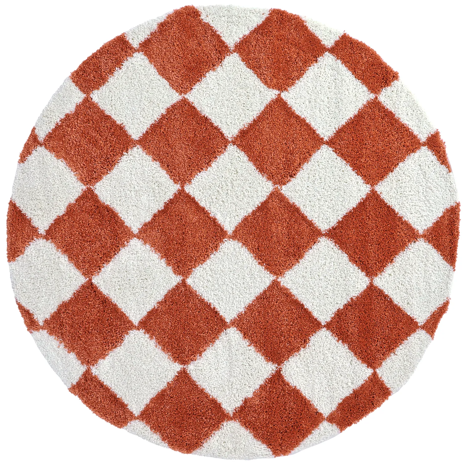 Tappeti rotondi - Albi (bianco/arancione)