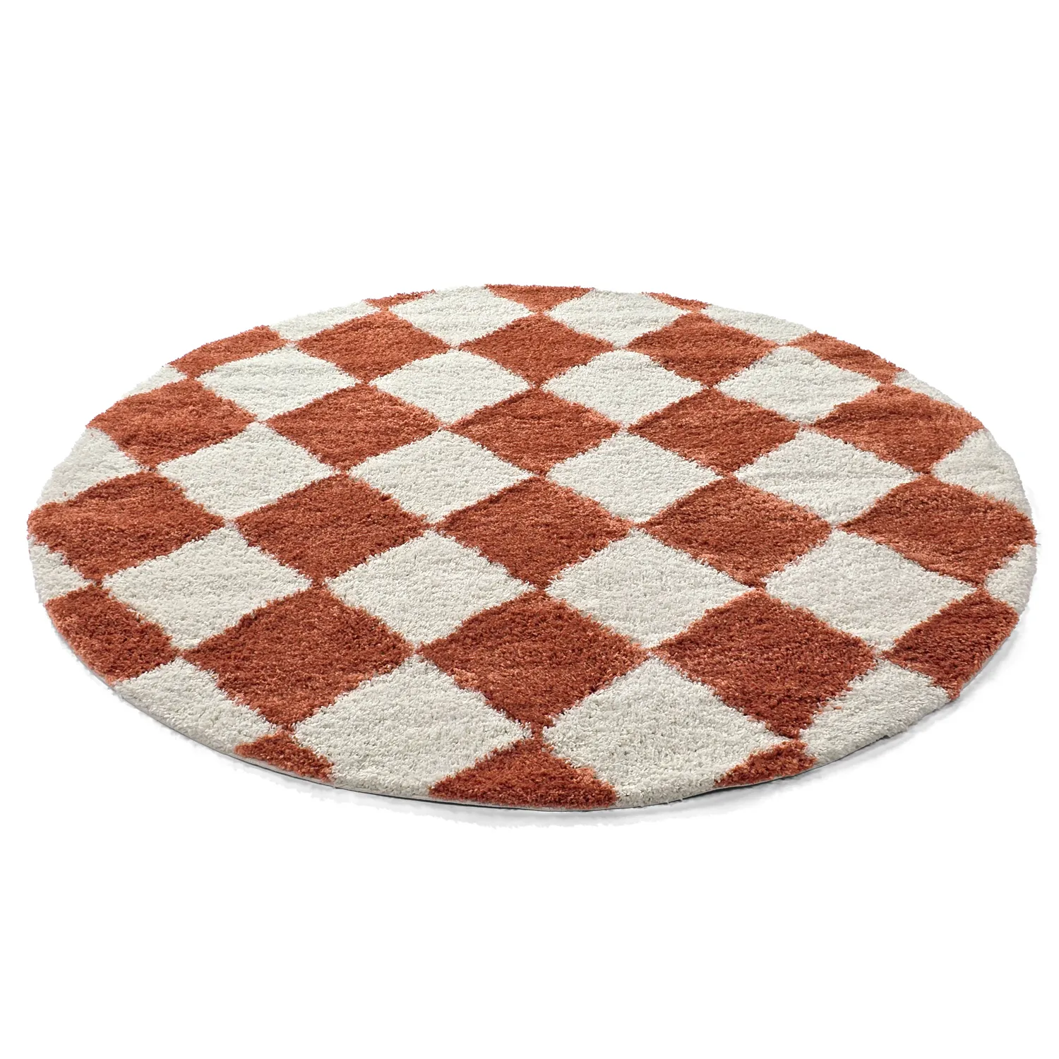 Tappeti rotondi - Albi (bianco/arancione)