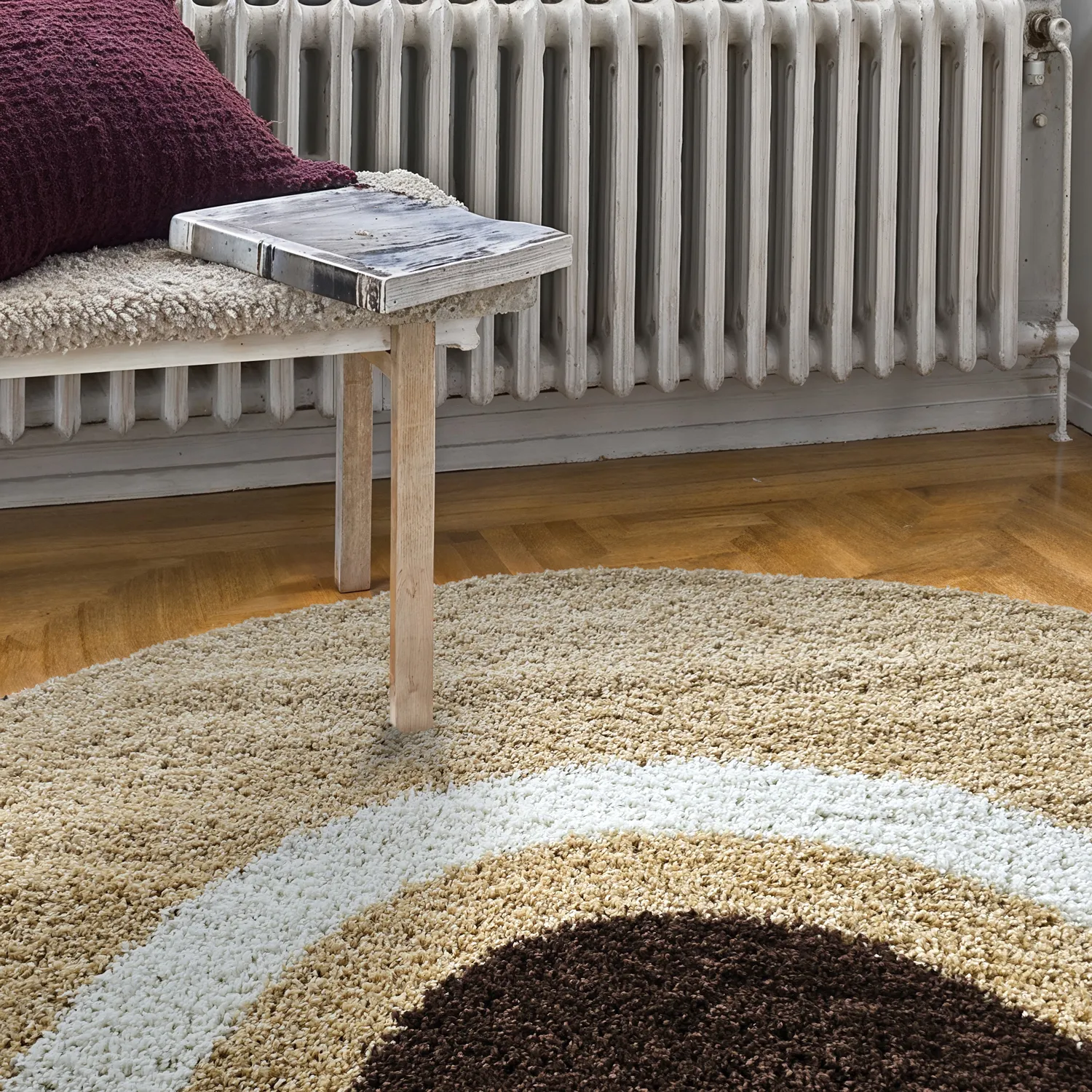 Tappeti rotondi - Alsace (beige/bianco/marrone)