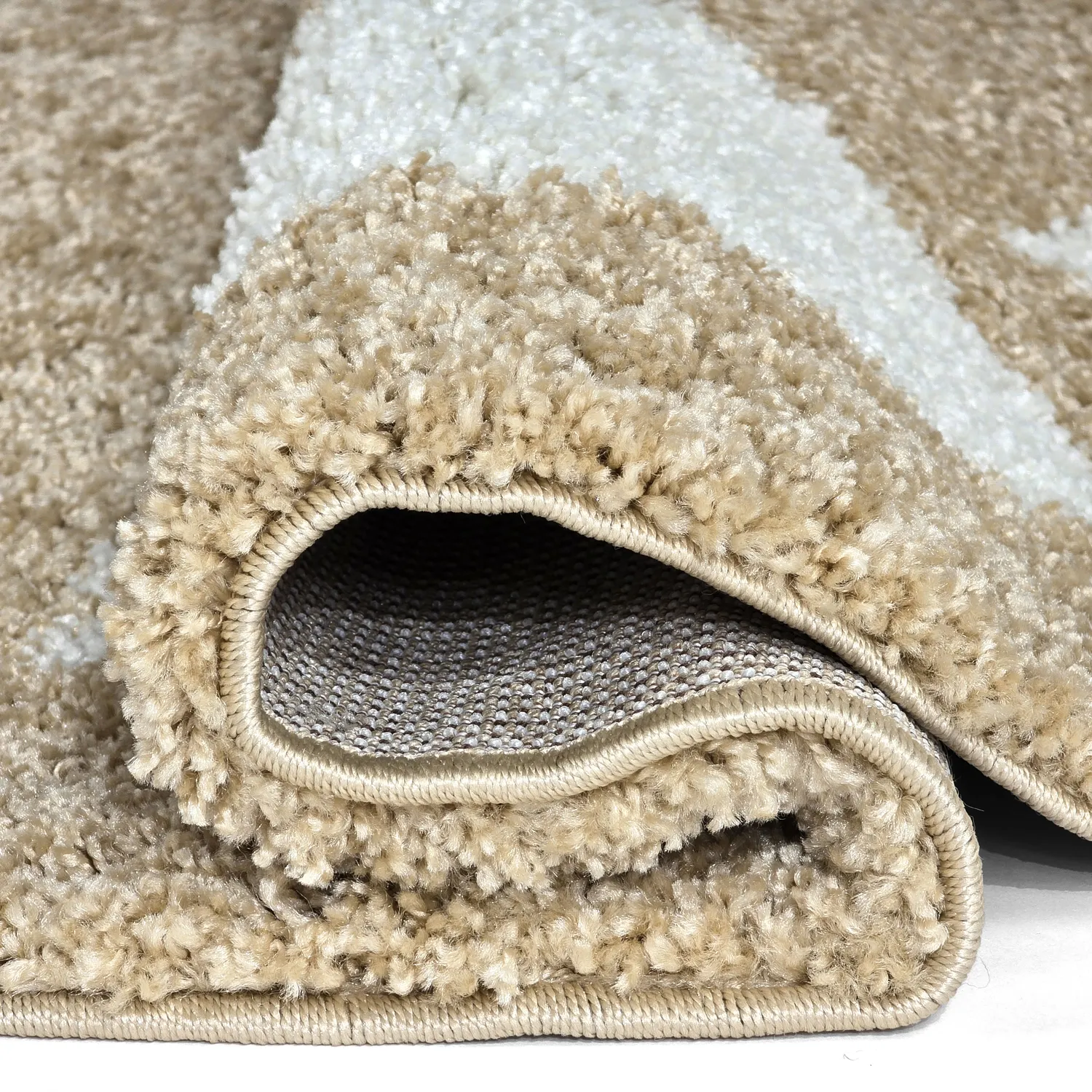 Tappeti rotondi - Asilah (beige/bianco)