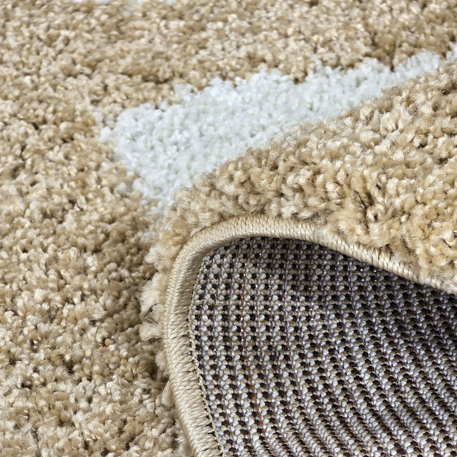 Tappeti rotondi - Asilah (beige/bianco)