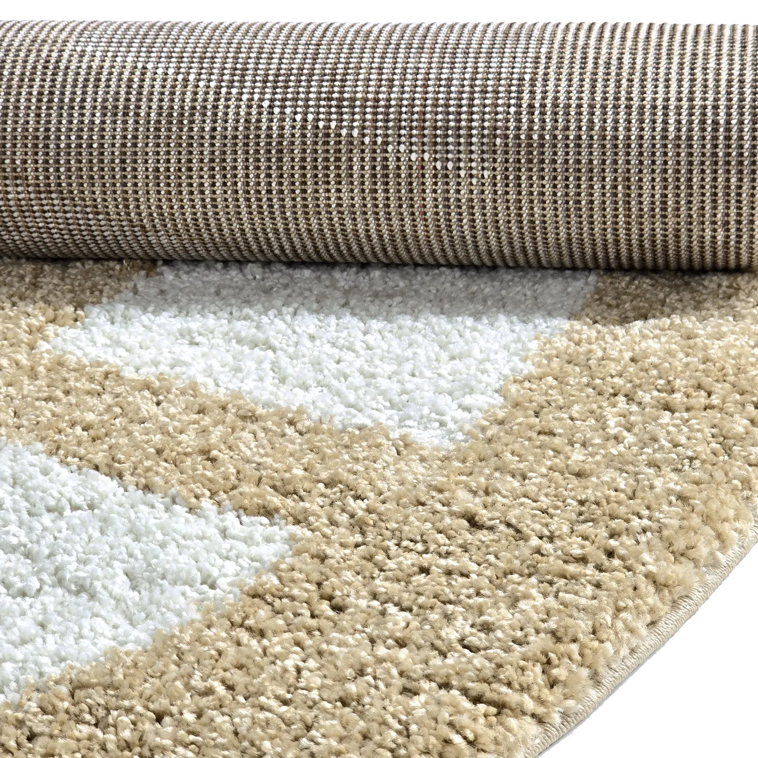 Tappeti rotondi - Asilah (beige/bianco)