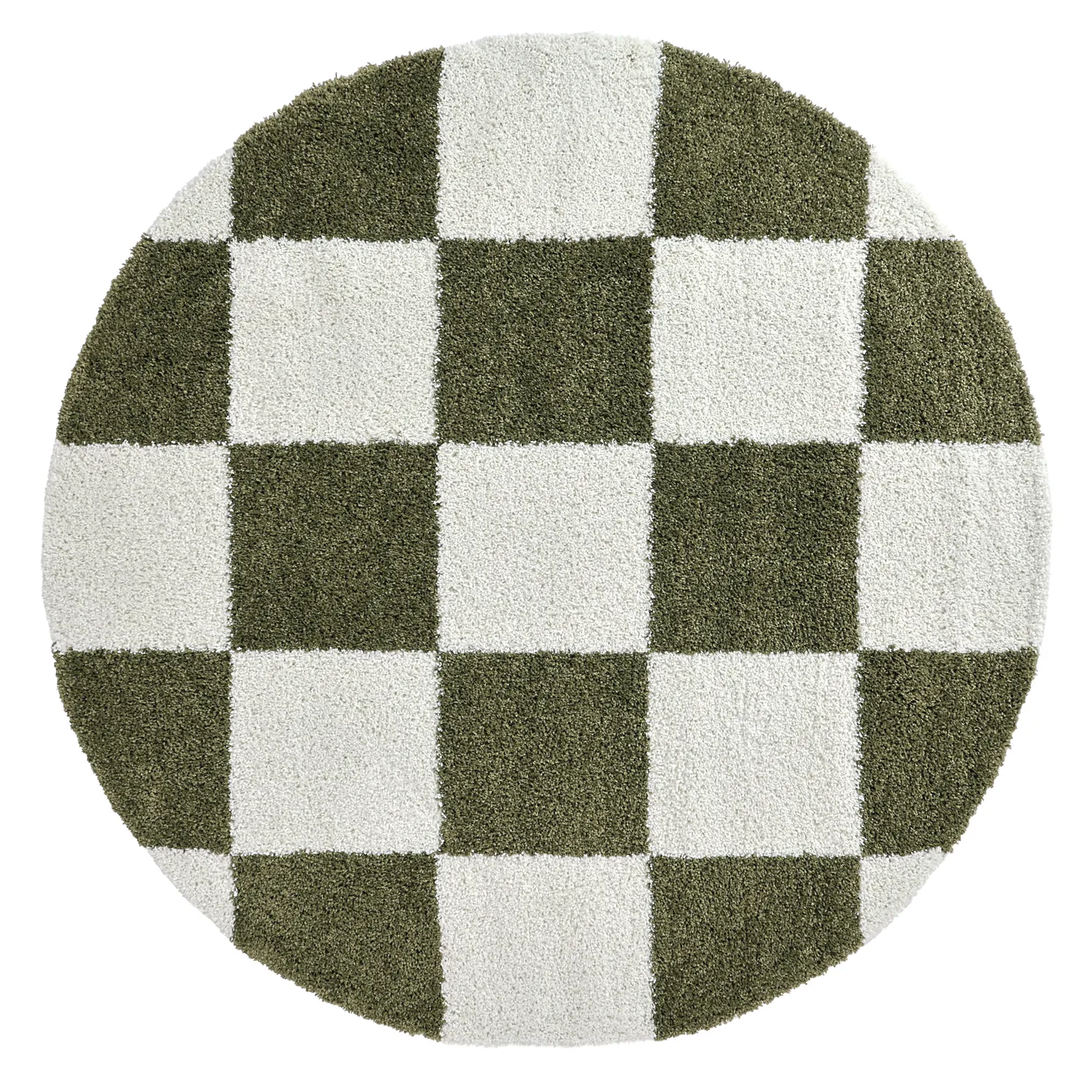 Tappeti rotondi - Gordes (verde/bianco)
