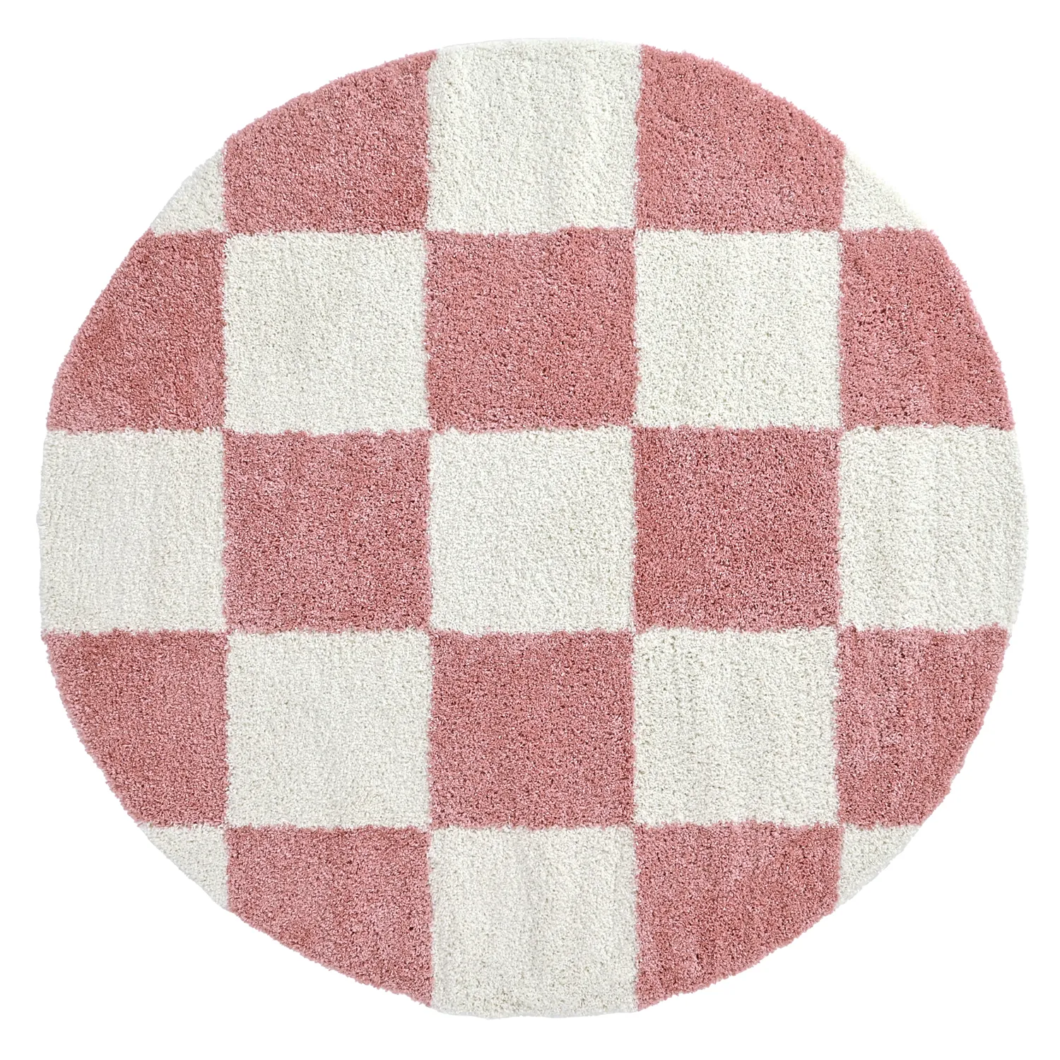 Tappeti rotondi - Gordes (rosa/bianco)