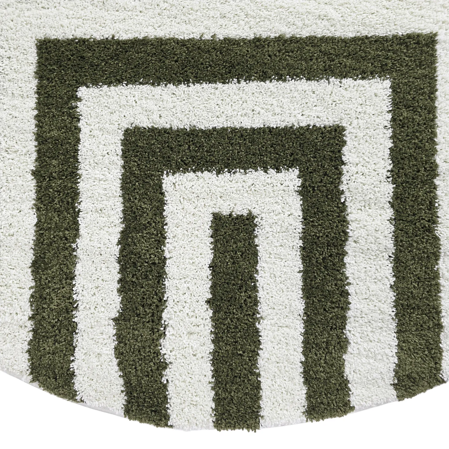Tappeti rotondi - Imilchil (bianco/verde)