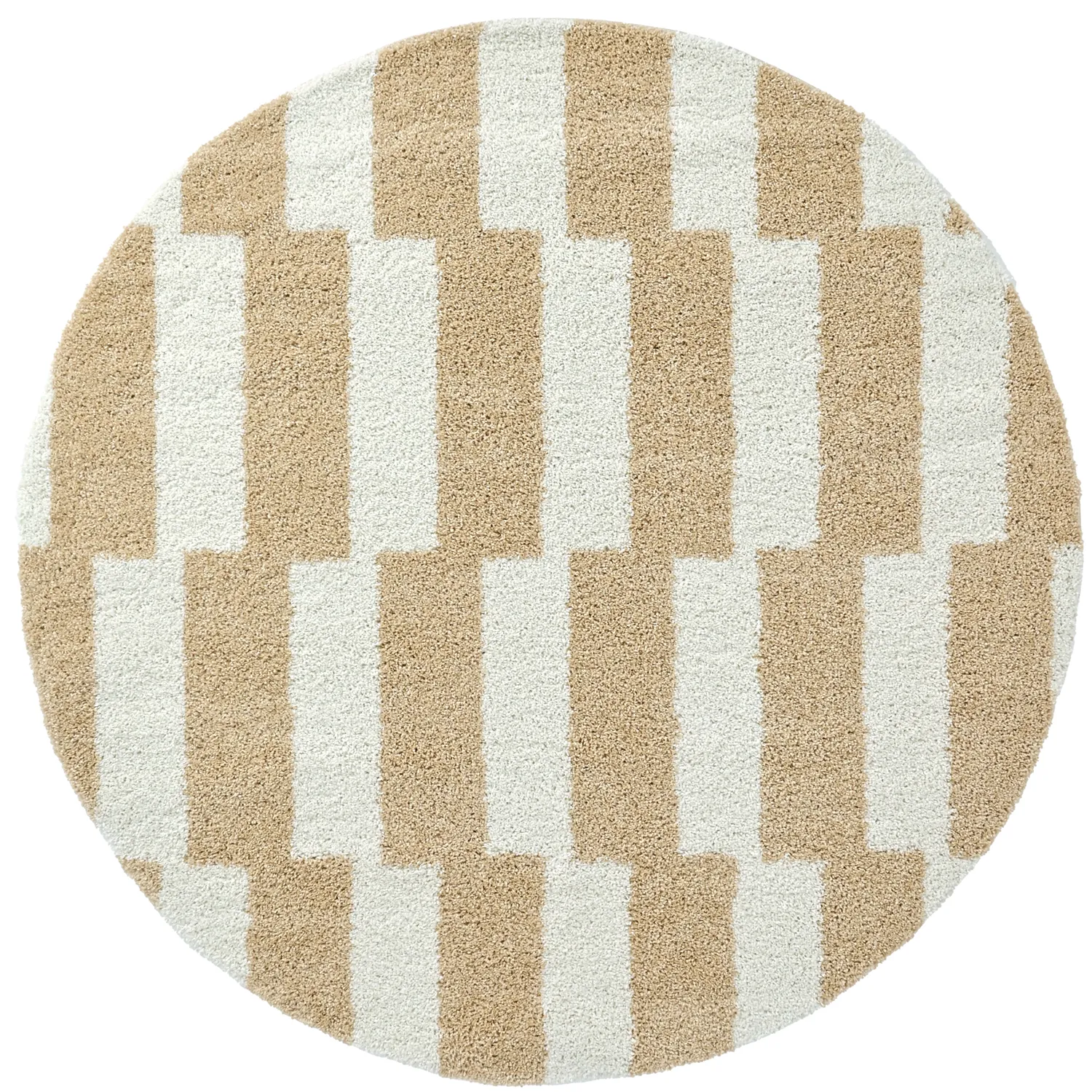 Tappeti rotondi - Tamri (beige/bianco)