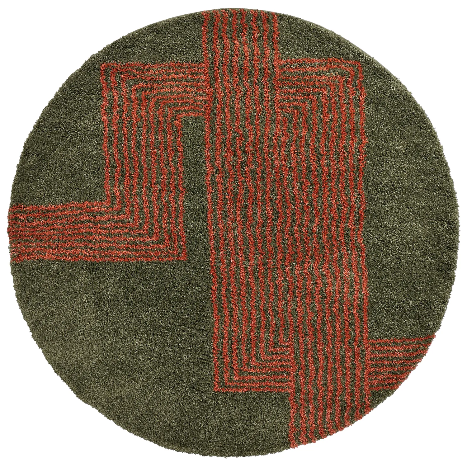 Tappeti rotondi - Zagora (verde/arancione)