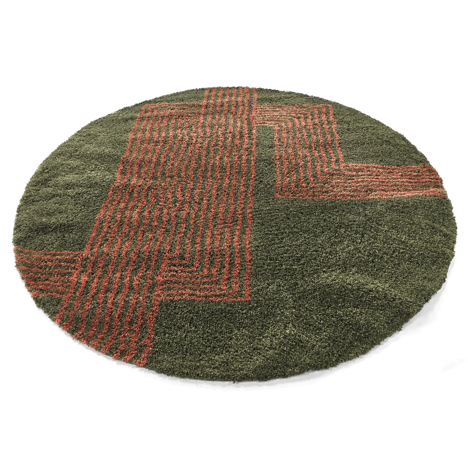 Tappeti rotondi - Zagora (verde/arancione)