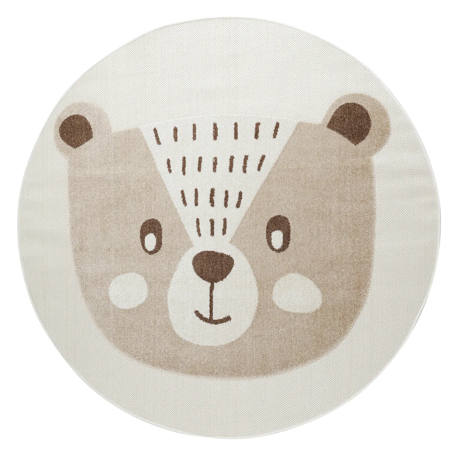 Tappeto rotondo per bambini - Kind Bear (crema)