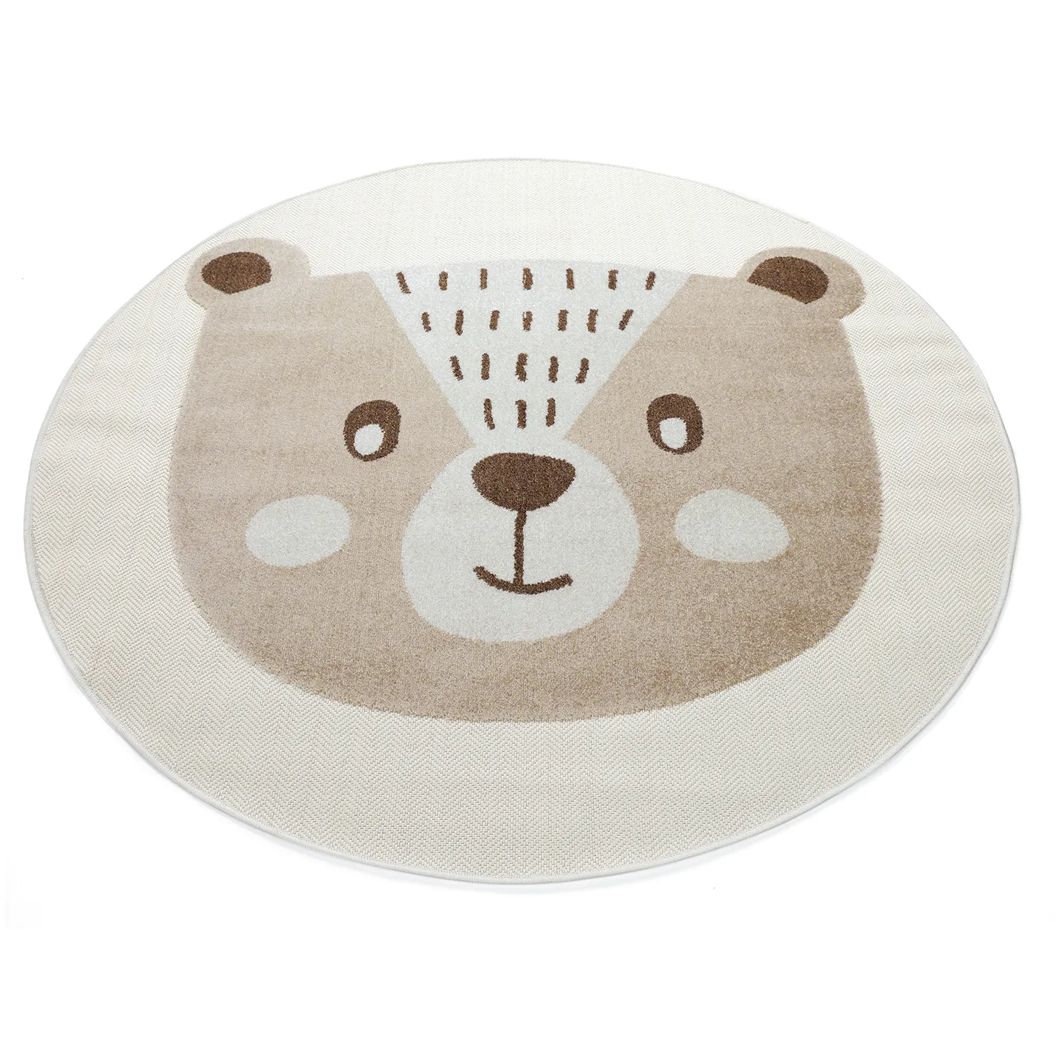 Tappeto rotondo per bambini - Kind Bear (crema)