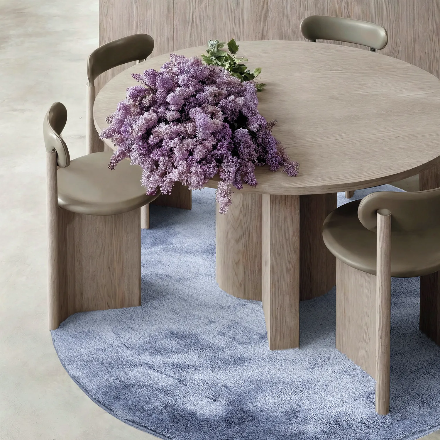Tappeti rotondi - Aranga Super Soft Fur (blu acciaio)