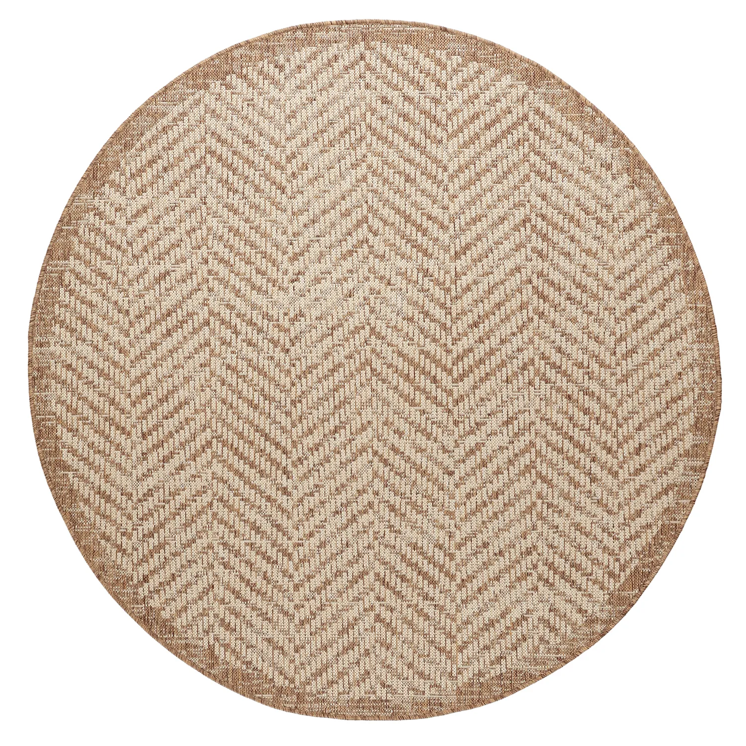 Tappeto rotondo - Indoor/Outdoor Donora (marrone)