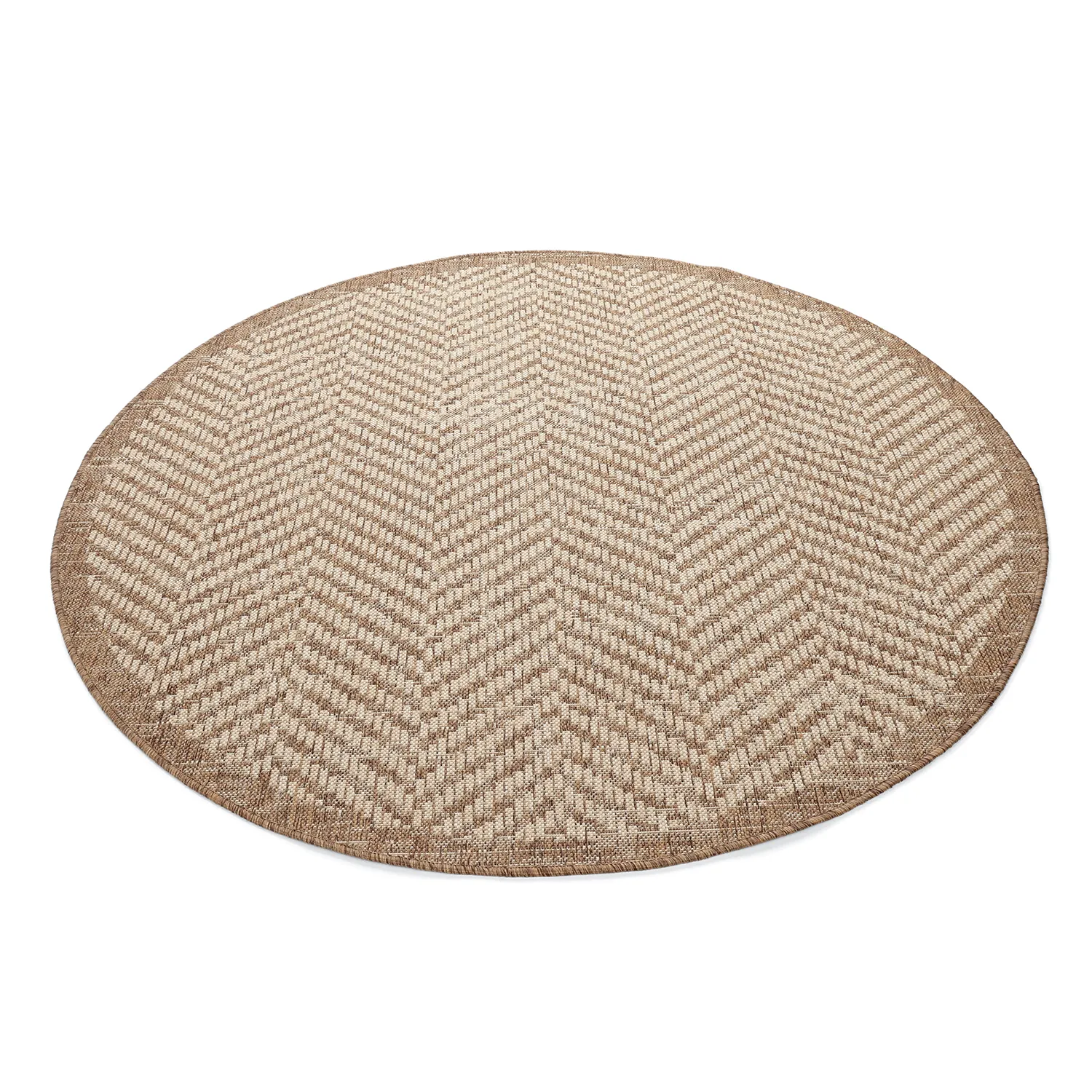 Tappeto rotondo - Indoor/Outdoor Donora (marrone)