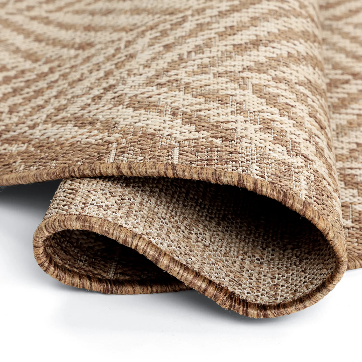 Tappeto rotondo - Indoor/Outdoor Donora (marrone)