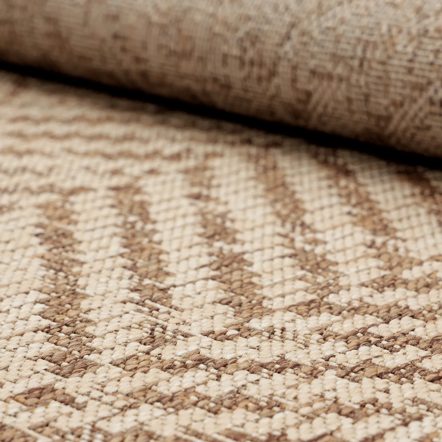 Tappeto rotondo - Indoor/Outdoor Donora (marrone)