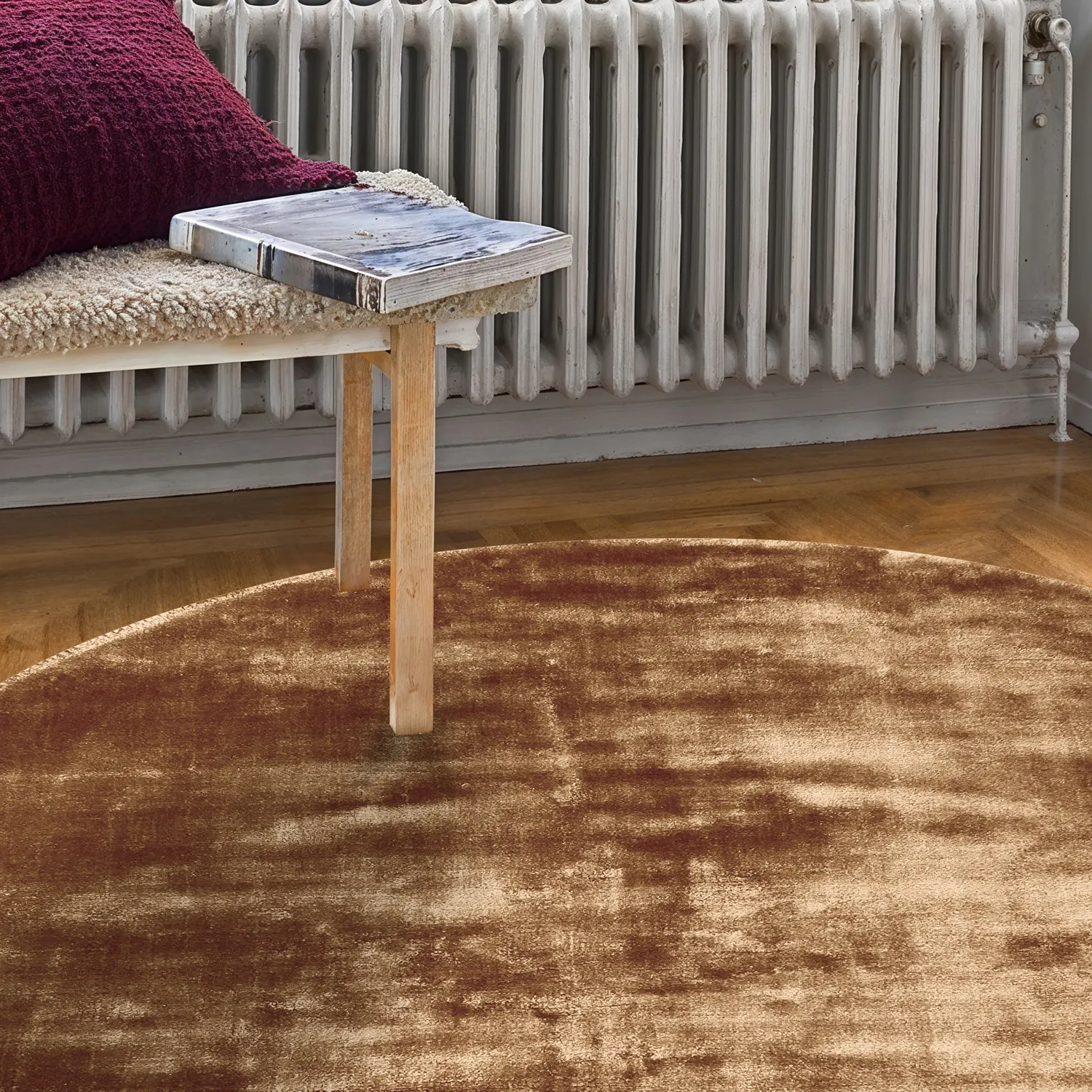 Tappeto rotondo - Jodhpur Special Luxury Edition (marrone)