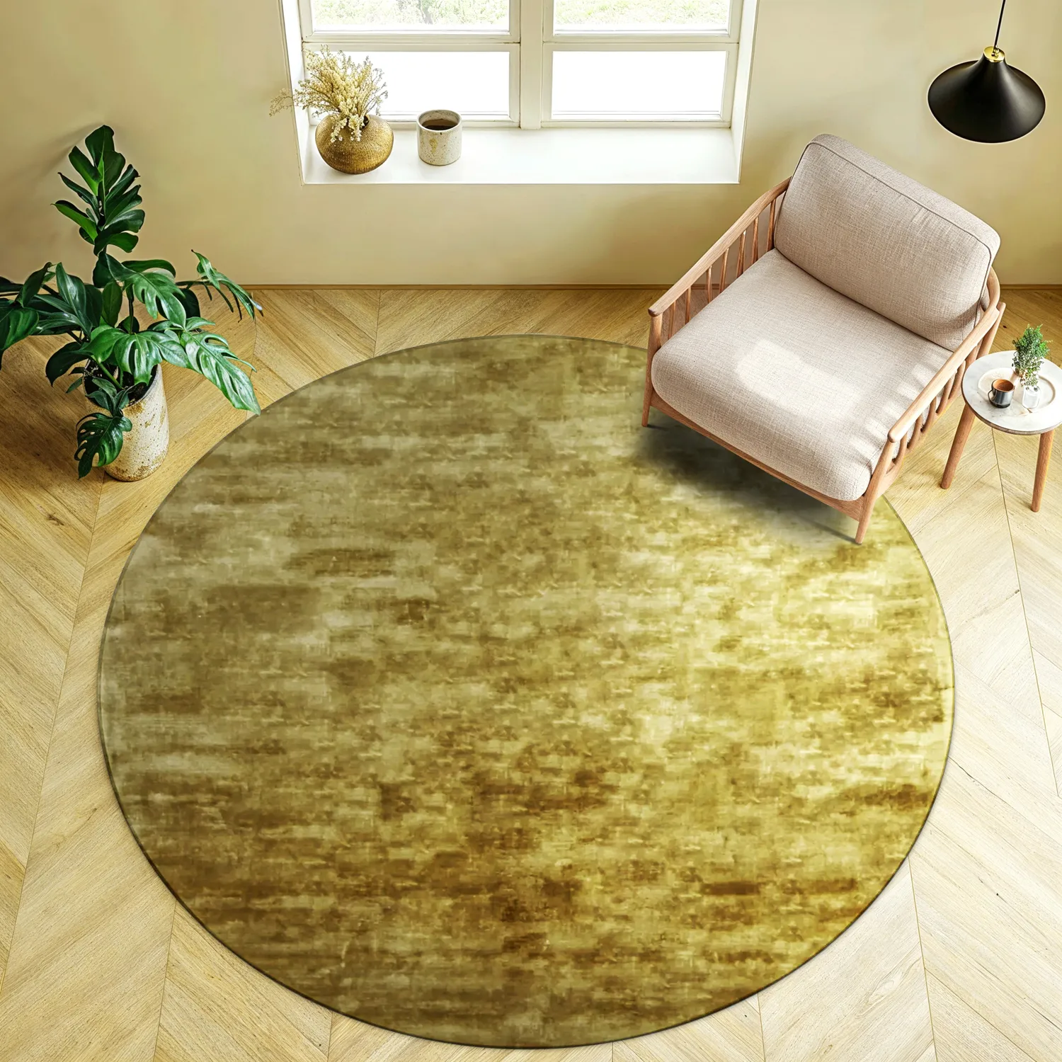 Tappeto rotondo - Jodhpur Special Luxury Edition (gold)