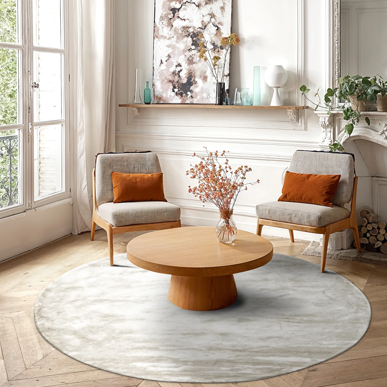 Tappeto rotondo - Jodhpur Special Luxury Edition (offwhite)