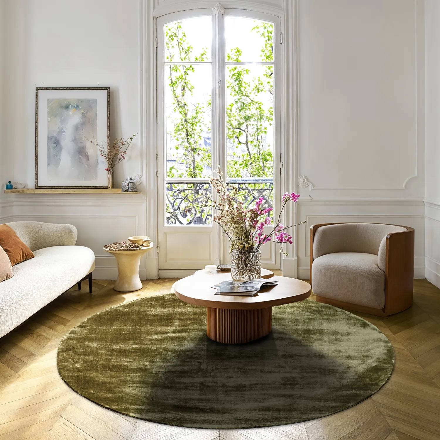 Tappeto rotondo - Jodhpur Special Luxury Edition (verde)