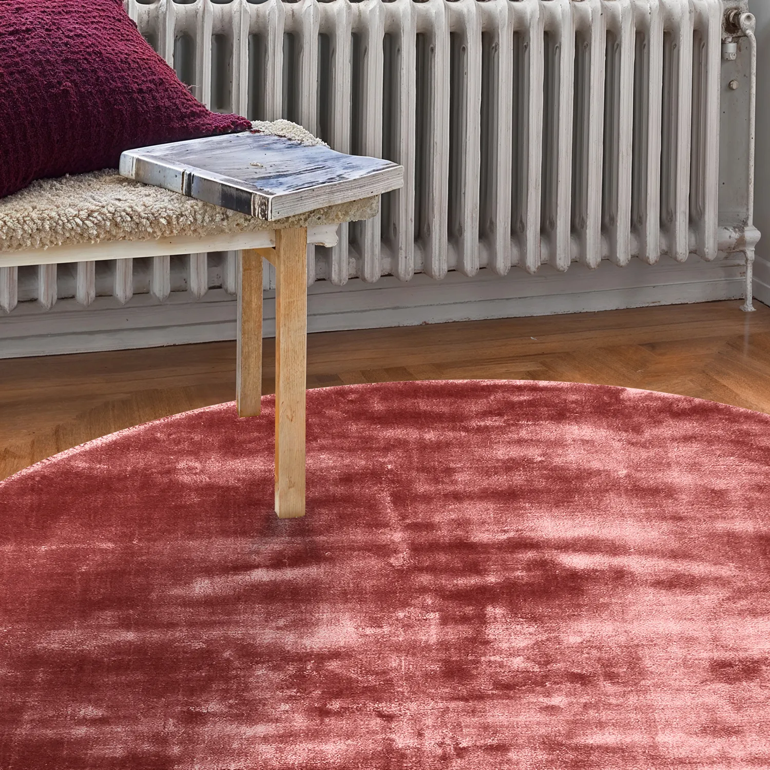 Tappeto rotondo - Jodhpur Special Luxury Edition (borgogna)