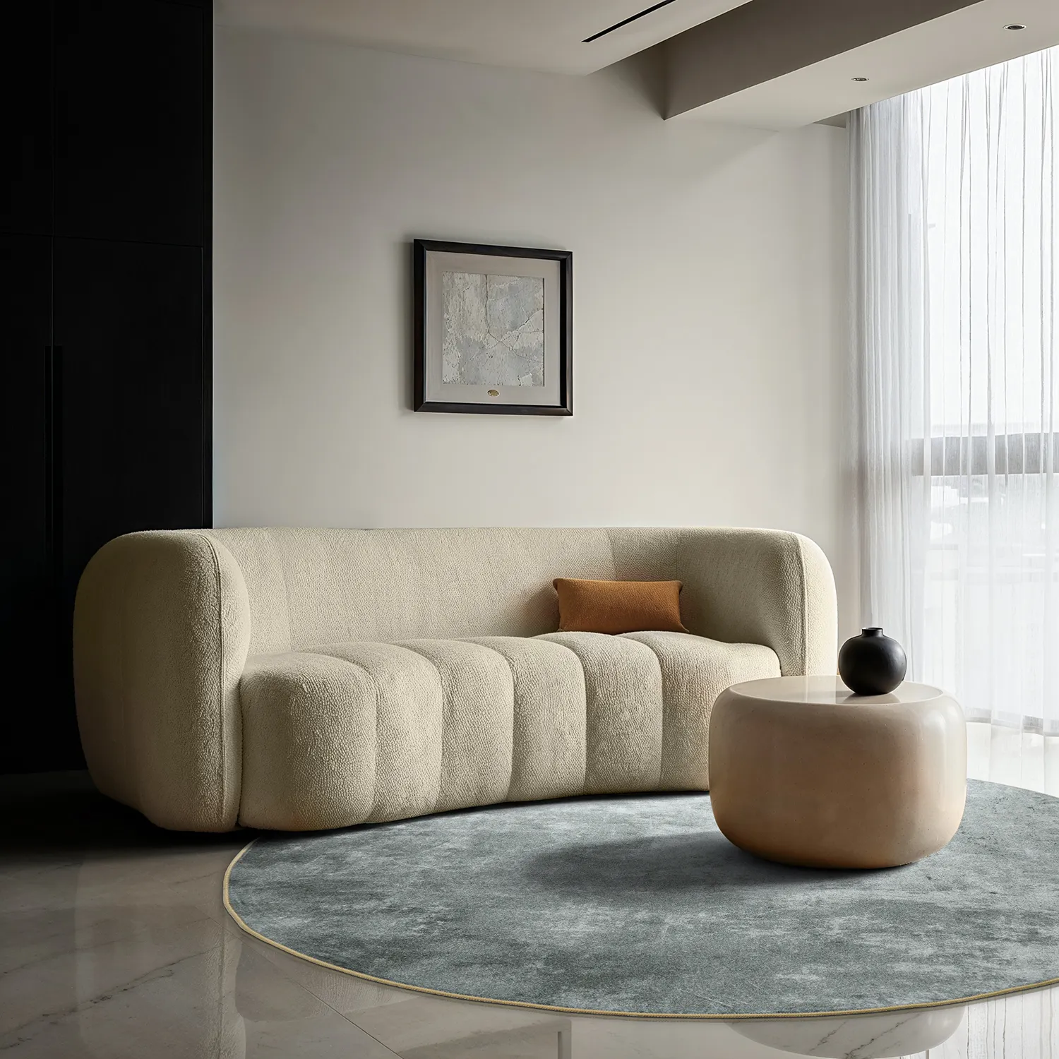 Tappeto rotondo - Lynton (grigio)