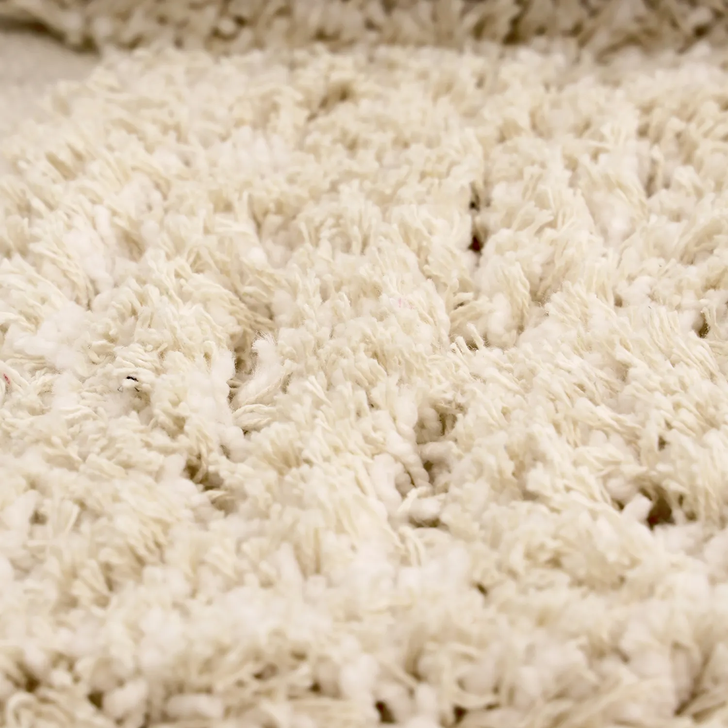 Tappeto rotondo - Otranto Natural Cotton Shaggy (bianco)