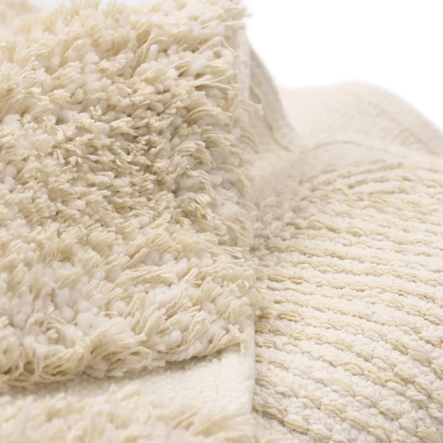 Tappeto rotondo - Otranto Natural Cotton Shaggy (bianco)