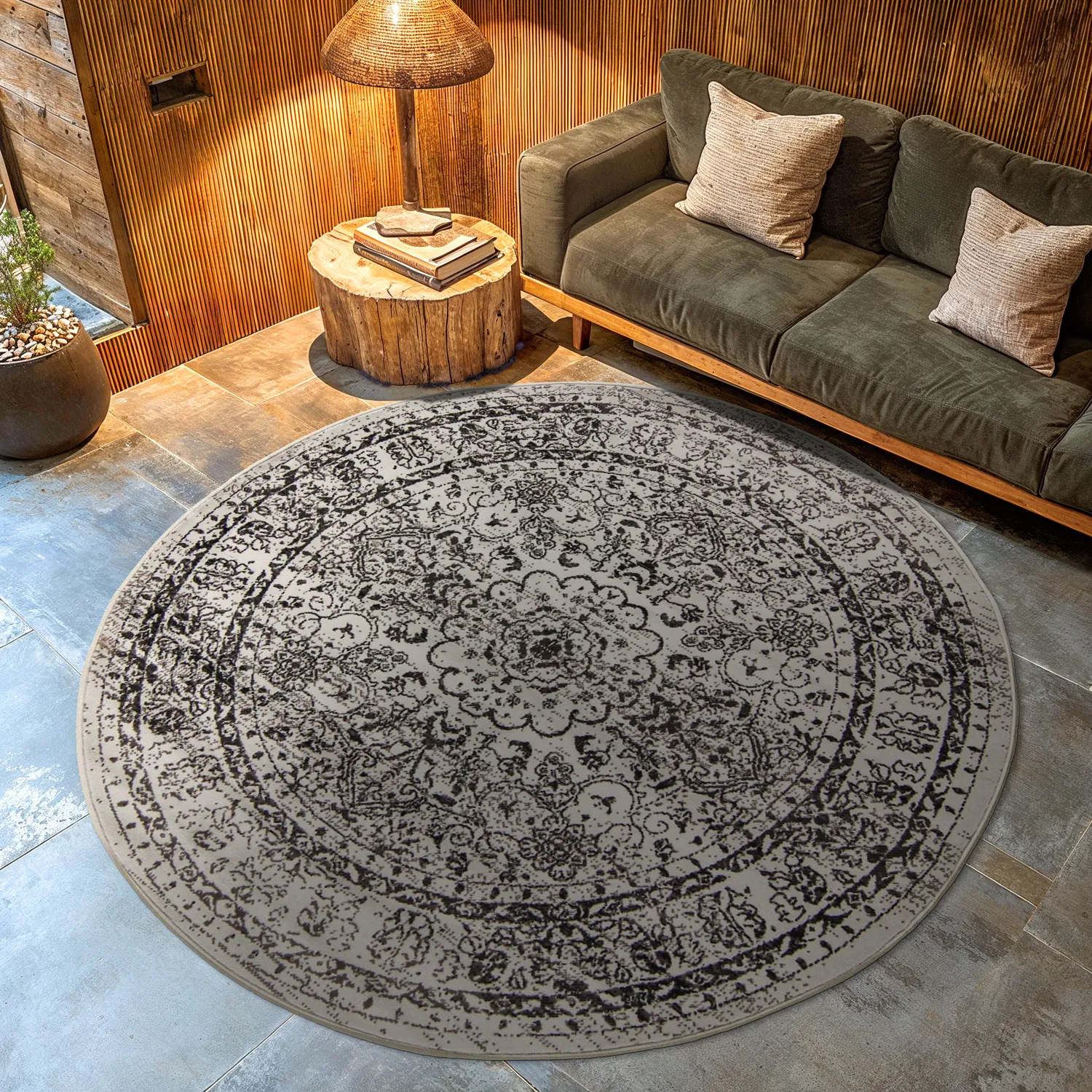 Tappeto rotondo - Peking Noble (grigio)