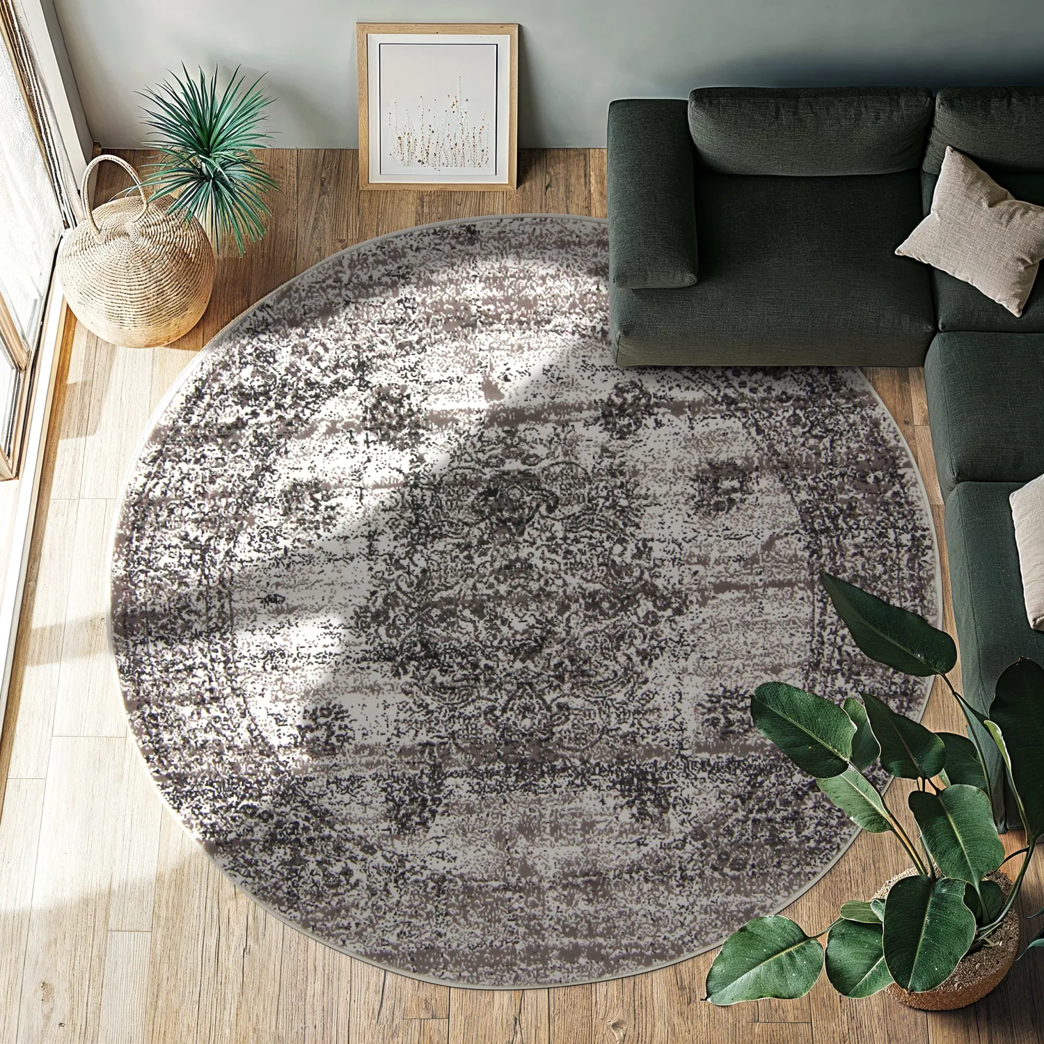 Tappeto rotondo - Peking Royal (grigio)