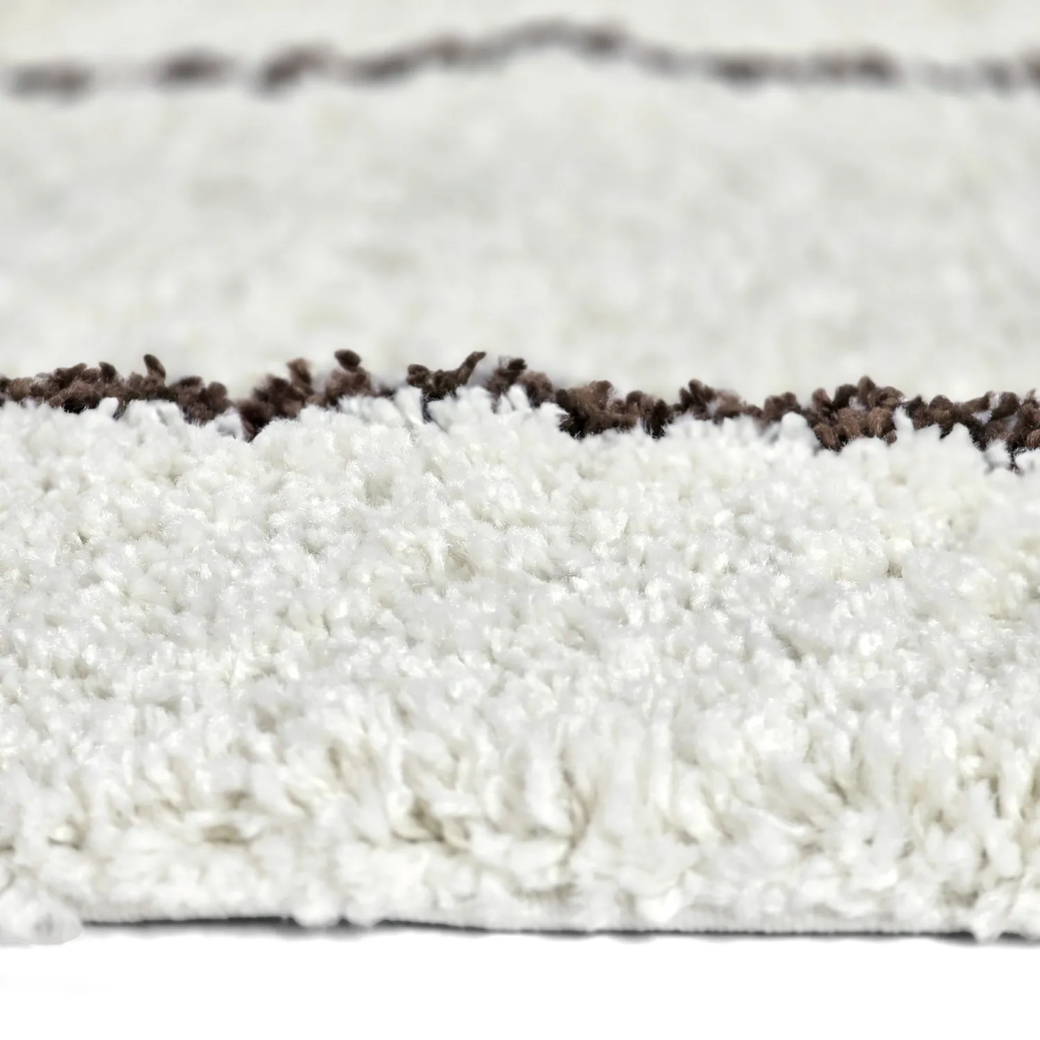 Tappeto A Pelo Lungo - Eze (bianco/marrone)