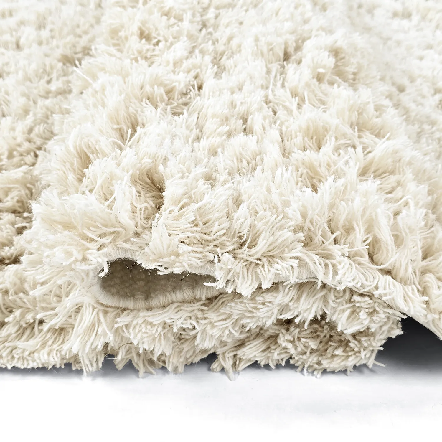 Tappeto A Pelo Lungo - Fassale Hand Woven Wool Shaggy (bianco)