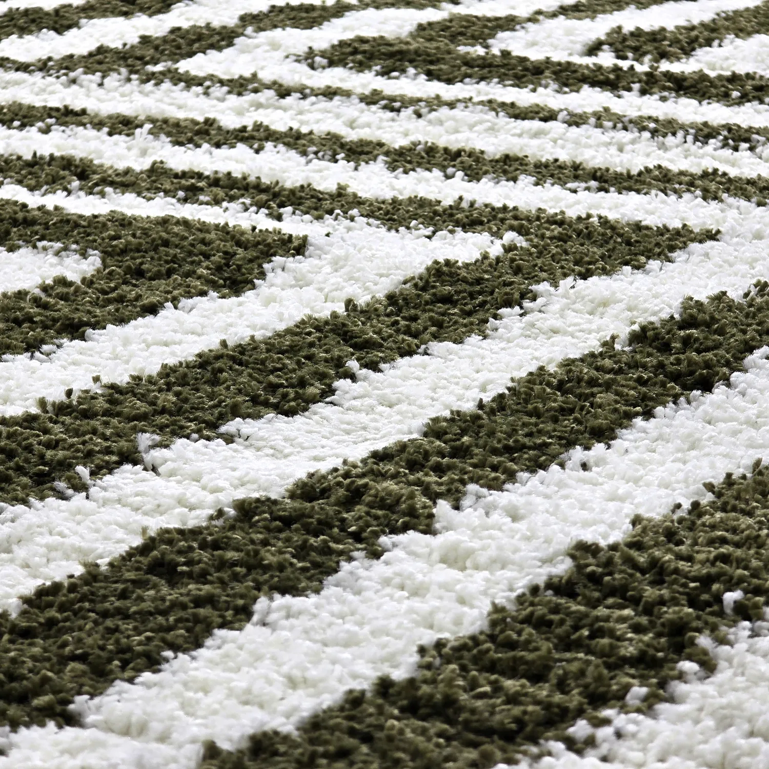 Tappeto A Pelo Lungo - Imilchil (bianco/verde)