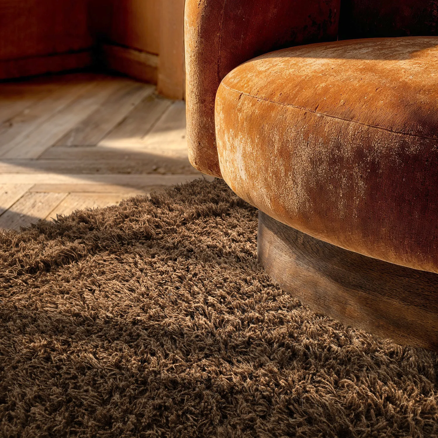 Tappeto A Pelo Lungo - Melilla Hand Woven Wool Shaggy (marrone)