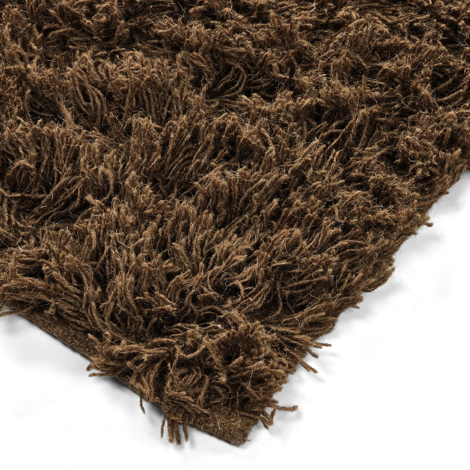 Tappeto A Pelo Lungo - Melilla Hand Woven Wool Shaggy (marrone)