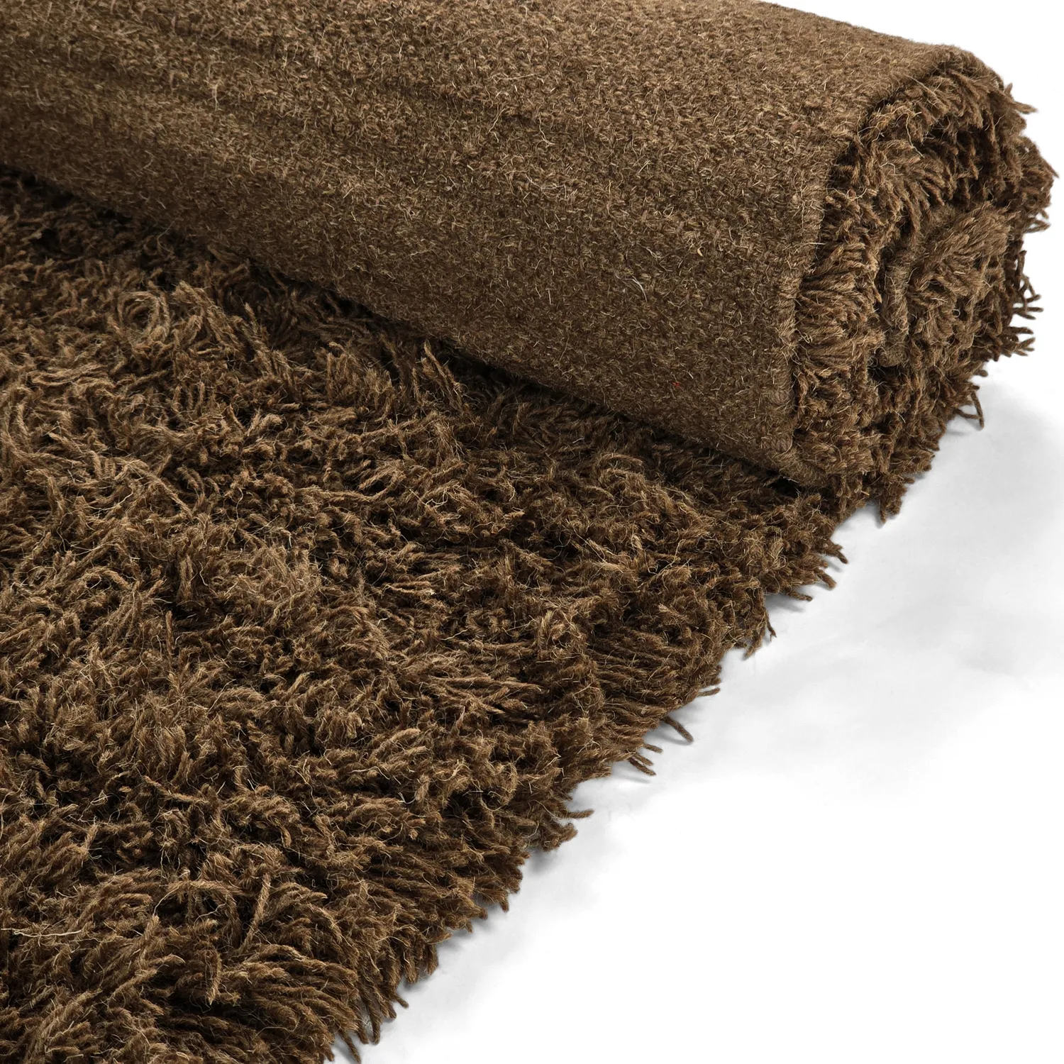 Tappeto A Pelo Lungo - Melilla Hand Woven Wool Shaggy (marrone)