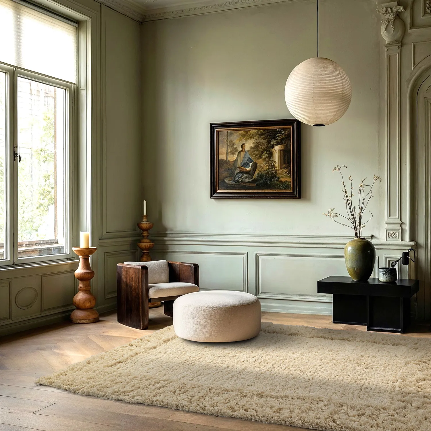 Tappeto A Pelo Lungo - Melilla Hand Woven Wool Shaggy (natura)