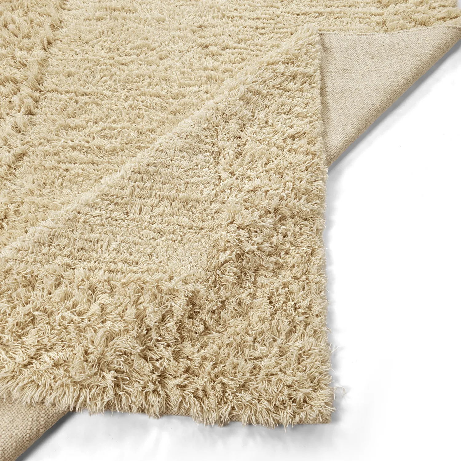 Tappeto A Pelo Lungo - Melilla Hand Woven Wool Shaggy (natura)