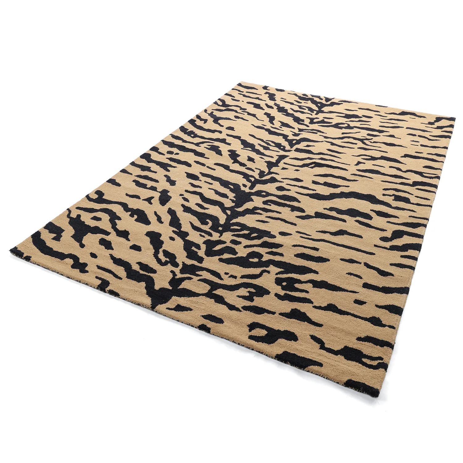 Tappeto A Pelo Lungo - Zebra Tufted Wool Premium (beige/nero)